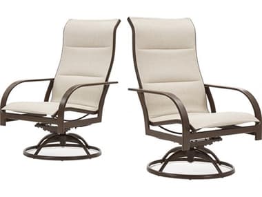 Winston Key West Padded Sling Aluminum Swivel Rocker Lounge Chair- Sold in 2 Packs WSKWP2PCLM