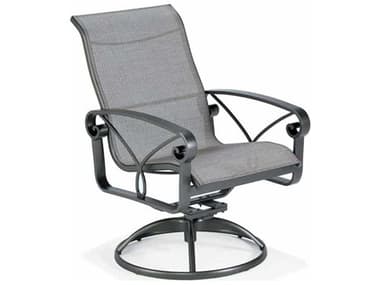 Winston Palazzo Sling Cast Aluminum High Back Arm Swivel Tilt Dining Chair WSM4349R