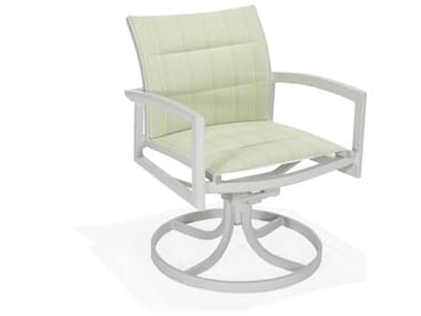 Winston Whitlock Padded Sling Aluminum Swivel Rocker Dining Chair WSM4449PSW