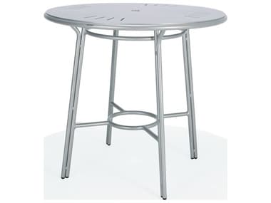 Winston Oceans Aluminum 42" Round Bar Table with Umbrella Hole WSM8342RHSTO