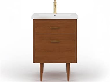 Water Creation Brandy Satin Gold Vanity in Honey Walnut WTCBD24CR06HW000000000