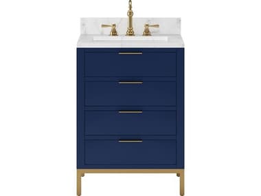 Water Creation Bristol Monarch Blue Vanity with Satin Gold hardware WTCBR24CW06MB000000000