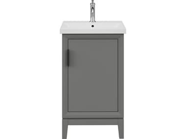 Water Creation Elsa Integrated Ceramic Sink Top Bath Vanity in Cashmere Grey WTCEA20CR01CG000000000