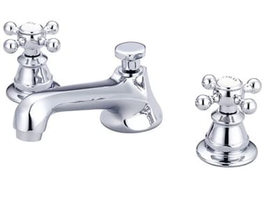 Water Creation Nerida Widespread Deck Mount Lavatory Faucets With Pop-Up Drain in Chrome Finish With Metal Cross Handles WTCF2000901BX