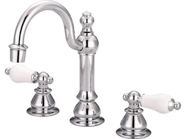 Water Creation Bea – Chrome Finish with Porcelain Lever Handles, Hook Spout WTCF2001201PL