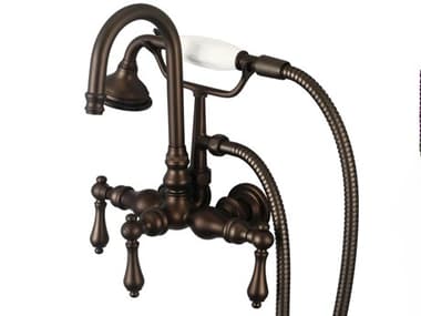 Water Creation Evora 3-Handle Vintage Claw Foot Tub Faucet with Hand Shower and Lever Handles in Oil Rubbed Bronze WTCF6001203AL
