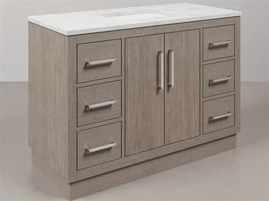 Water Creation Hugo Vanity in Grey Oak with Chrome Hardware WTCHU48CW01GK000000000