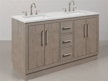 Water Creation Hugo Vanity in Grey Oak with Chrome Hardware and Hook Faucets WTCHU60CW01GK000TL1201