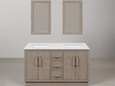 Water Creation Hugo Vanity n Grey Oak with Chrome Hardware and Rectangular Mirrors (S) WTCHU60CW01GKR21000000