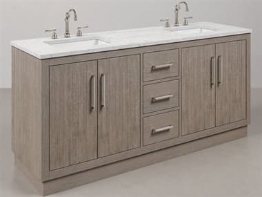 Water Creation Hugo Vanity in Grey Oak with Chrome Hardware and Hook Faucets WTCHU72CW01GK000TL1201