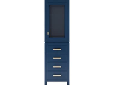 Water Creation Madison Satin Gold Monarch Blue Rubberwood Accent Chest WTCMADISONLCMB
