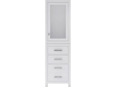 Water Creation Madison Chrome Pure White Rubberwood Accent Chest WTCMADISONLCW