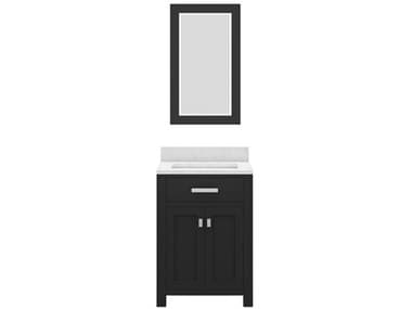 Water Creation Madison Single Sink Carrara White Marble Countertop Bath Vanity in Espresso with Chrome Hardware and Rectangular Mirror (S) WTCMS24CW01ESR21000000
