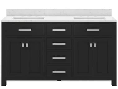 Water Creation Madison Double Sink Carrara White Marble Countertop Bath Vanity in Espresso WTCMS60CW01ES000000000