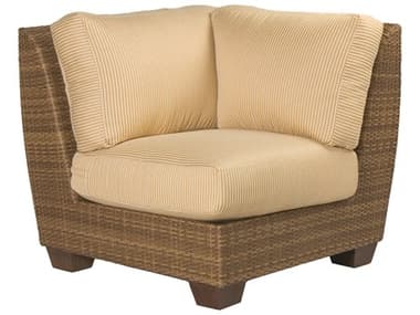 Woodard Whitecraft Saddleback Wicker Corner Lounge Chair WTS523051