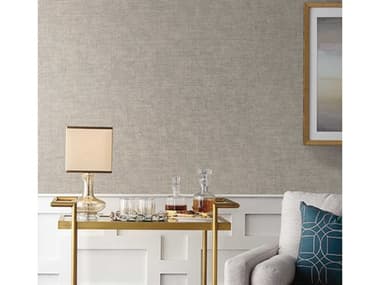 York Wallcoverings Signature Textures Grey Tabby Weave Texture Wallpaper YW5015