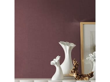 York Wallcoverings Handpainted Traditionals Burgundy Gesso Weave Wallpaper YW5955