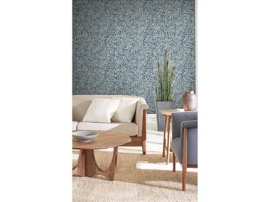 York Wallcoverings Ronald Redding Arts and Crafts Dusty Blue Rowan Wallpaper YWAC9132