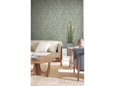 York Wallcoverings Ronald Redding Arts and Crafts Teal Rowan Wallpaper YWAC9137