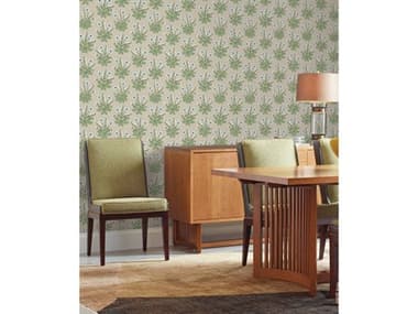 York Wallcoverings Ronald Redding Arts and Crafts Linen Blue Meadow Flowers Wallpaper YWAC9154