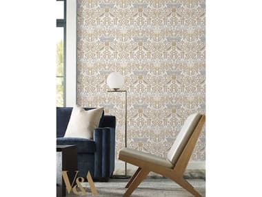 York Wallcoverings Ronald Redding Arts and Crafts White Butterfly Garden Wallpaper YWAC9163