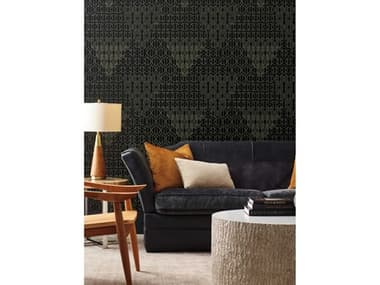 York Wallcoverings Antonina Vella Boho Luxe Black Modern Chandelier Wallpaper YWBO6674