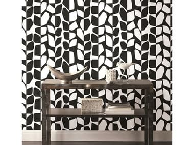 York Wallcoverings Black & White Resource Library Black White Primitive Vines Wallpaper YWBW3893