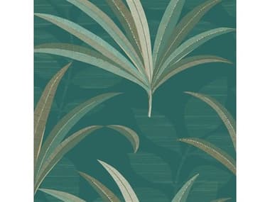 York Wallcoverings Antonina Vella Deco Teal Green El Morocco Palm Wallpaper YWCA1549