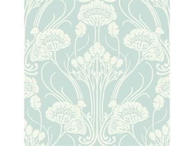 York Wallcoverings Antonina Vella Deco Clean Blue Nouveau Damask Wallpaper YWCA1569