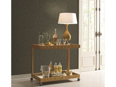 York Wallcoverings Candice Olson Modern Artisan II Grey Luminous Gingko Wallpaper YWCI2336