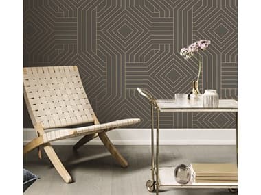 York Wallcoverings Candice Olson Modern Artisan II Dark Grey Diverging Diamonds Wallpaper YWCI2371