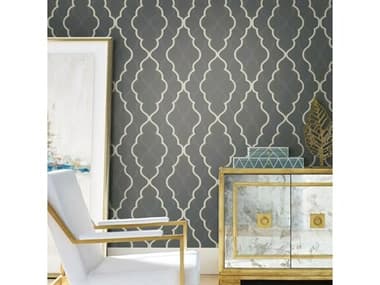 York Wallcoverings Candice Olson Modern Artisan II Black Double Damask Wallpaper YWCI2395