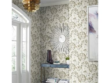 York Wallcoverings Candice Olson Modern Artisan II Taupe Metallic Flourish Wallpaper YWCN2103