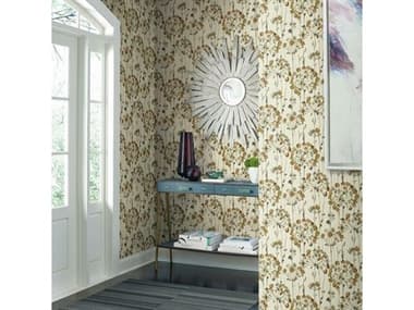 York Wallcoverings Candice Olson Modern Artisan II Cream & Gold Metallic Flourish Wallpaper YWCN2105