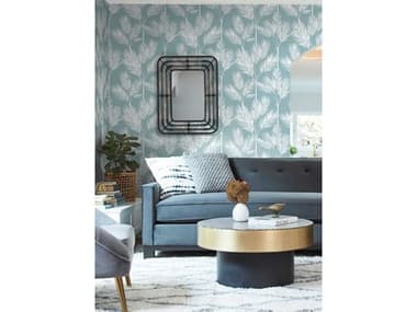 York Wallcoverings Water's Edge Resource Library Blue King Palm Silhouette Wallpaper YWCV4408