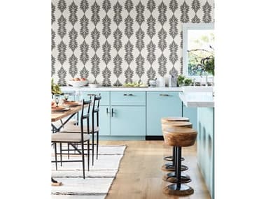 York Wallcoverings Water's Edge Resource Library Grey Off White Broadsands Botanica Wallpaper YWCV4427