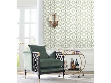 York Wallcoverings Water's Edge Resource Library Green Riviera Bamboo Trellis Wallpaper YWCV4451