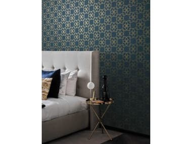 York Wallcoverings Antonina Vella Dazzling Dimensions Volume II Navy Serendipity Wallpaper YWDD3711