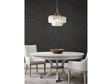 York Wallcoverings Antonina Vella Dazzling Dimensions Volume II Black Gold Luminous Branches Wallpaper YWDD3811