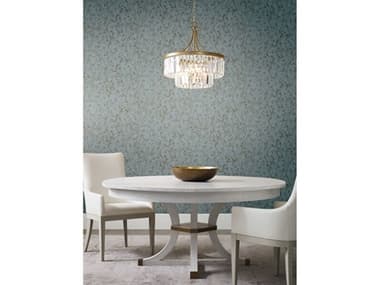 York Wallcoverings Antonina Vella Dazzling Dimensions Volume II Blue Gold Luminous Branches Wallpaper YWDD3813