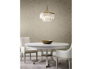 York Wallcoverings Antonina Vella Dazzling Dimensions Volume II Taupe Silver Luminous Branches Wallpaper YWDD3815