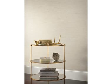 York Wallcoverings Antonina Vella Dazzling Dimensions Volume II Cream & Gold Metallic Ribbon Bamboo Wallpaper YWDD3831