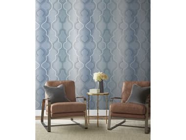 York Wallcoverings Damask Resource Library Blue Modern Ombre Damask Wallpaper YWDM4944