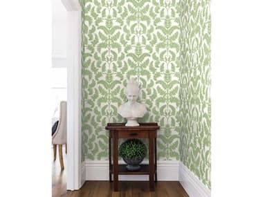 York Wallcoverings Damask Resource Library Green Royal Fern Damask Wallpaper YWDM4961