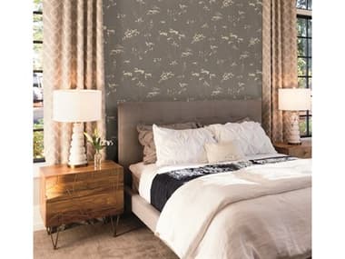 York Wallcoverings Candice Olson Botanical Dreams Silver Enchanted Wallpaper YWDN3711