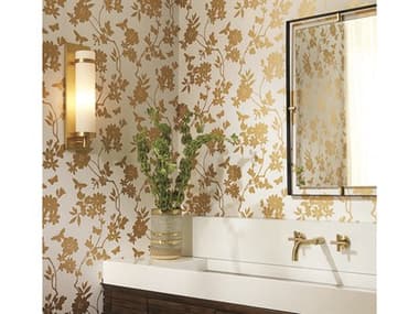 York Wallcoverings Candice Olson After 8 White Gold Flutter Vine Wallpaper YWDT5022