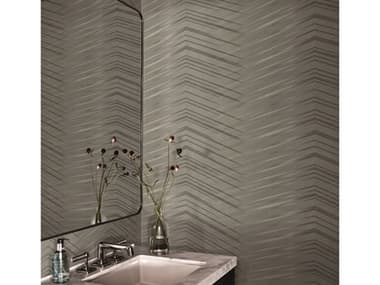 York Wallcoverings Candice Olson After 8 Charcoal Glistening Chevron Wallpaper YWDT5052