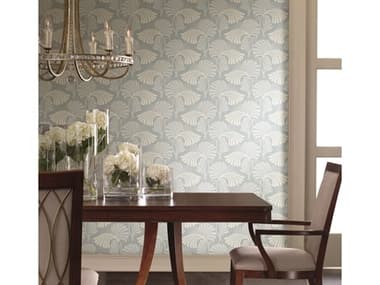 York Wallcoverings Candice Olson After 8 Light Blue Dancing Leaves Wallpaper YWDT5132