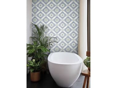 York Wallcoverings Greenhouse Cobalt Garden Trellis Wallpaper YWGO8216