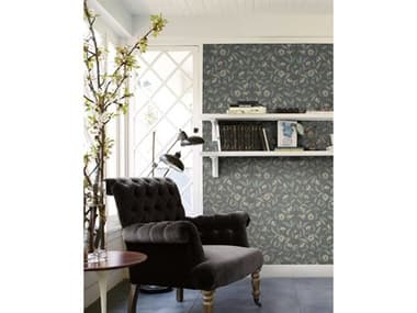 York Wallcoverings Greenhouse Charcoal Jasmine Wallpaper YWGO8256